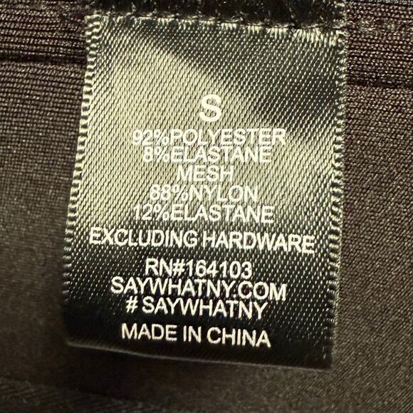 Say What Black Chain Strap Bustier Crop Top Women’s Small Adjustable Zip - Picture 8 of 9